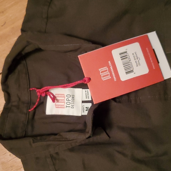 Topo Designs Route shirt, men's MD, Olive green - Picture 4 of 5